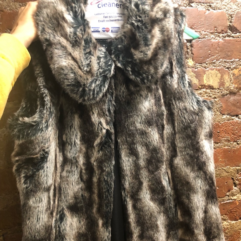 Rachel Zoe faux fur vest